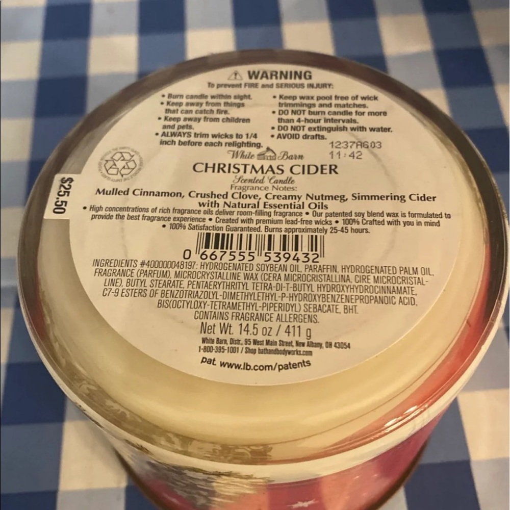 Bath and body works candle- Christmas Cider - Picture 3 of 3